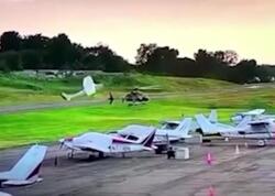 ABŞ-də təyyarə helikopterlə toqquşdu, pilot öldü - <span class="color_red">(Video)</span>
