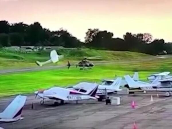 ABŞ-də təyyarə helikopterlə toqquşdu, pilot öldü - <span class="color_red">(Video)</span>