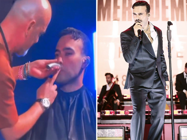 Mert Demir konsertini yarımçıq saxladı, səhnədə bığlarını qırxdırdı - <span class="color_red">(Video)</span>