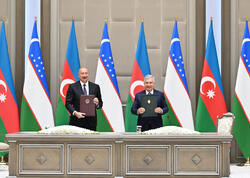 Daşkənddə Azərbaycan-Özbəkistan sənədlərinin imzalanması və mübadiləsi mərasimi olub - (Foto)
