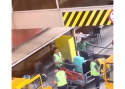 Hava limanında baqajları belə boşaldırlarmış - Ona görə çamadanlar qırılır - <span class="color_red">(Video)</span>