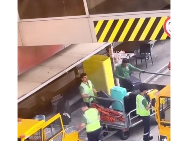 Hava limanında baqajları belə boşaldırlarmış - Ona görə çamadanlar qırılır - <span class="color_red">(Video)</span>