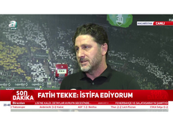 Gözlənilməz olay: Fatih Tekke canlı yayımda istefa verdi - <span class="color_red">(Video)</span>