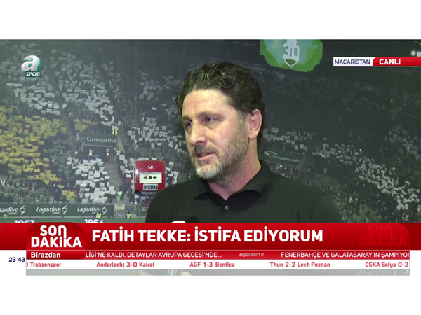 Gözlənilməz olay: Fatih Tekke canlı yayımda istefa verdi - <span class="color_red">(Video)</span>