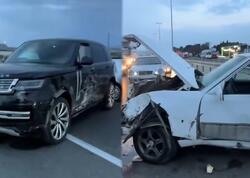 Qaradağda “Mercedes” və “Range Rover” toqquşdu - <span class="color_red">(Video)</span>