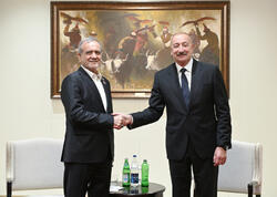 Bişkekdə Prezident İlham Əliyevin Məsud Pezeşkianla görüşü olub - (Foto)