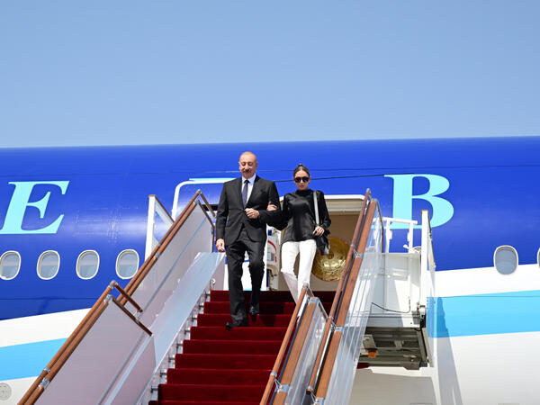 Prezident İlham Əliyev Qırğızıstana işgüzar səfərə gəlib - (Video/Foto)