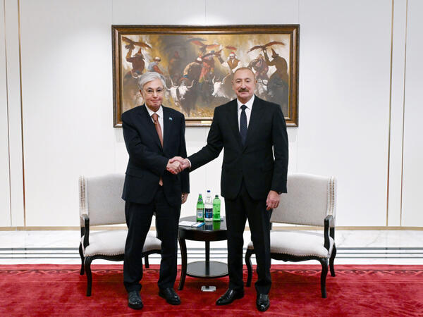 Prezident İlham Əliyevin Bişkekdə Qazaxıstan Prezidenti ilə görüşü keçirilib - (Foto)