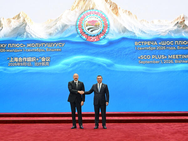 Prezident İlham Əliyev “ŞƏT plyus” formatında görüşdə iştirak edir - (Foto)
