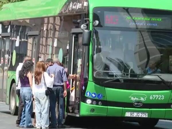 Metro təmirinə görə istifadəyə verilən ekspres avtobuslar sərnişinləri qane edir? - <span class="color_red">(Video)</span>