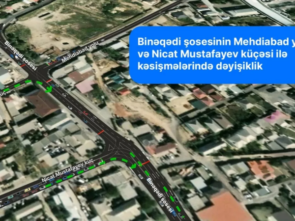 Bakıda bu yolda hərəkətin təşkili dəyişir - <span class="color_red">(Video)</span>
