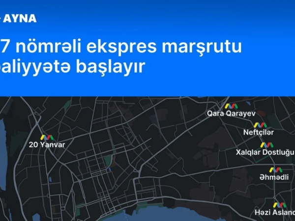 M7 nömrəli ekspres marşrutu fəaliyyətə başlayır