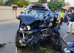 Gəncədə KIA “Opel”lə toqquşdu - Yaralılar var - <span class="color_red">(Foto)</span>