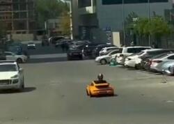 Bakıda oyuncaq maşınla yola çıxan tutuldu - <span class="color_red">(Video)</span>