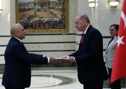 Rəşad Aslanov etimadnaməsini Ərdoğana təqdim edib - <span class="color_red">(Foto)</span>