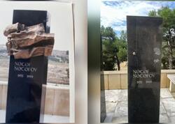 Mərhum jurnalistin məzarından bürünc barelyef oğurlanıb