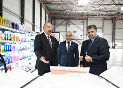 Prezident İlham Əliyev Qaradağ rayonunda kağız və gigiyenik məhsulların istehsalı müəssisəsinin açılışında iştirak edib - (Foto)