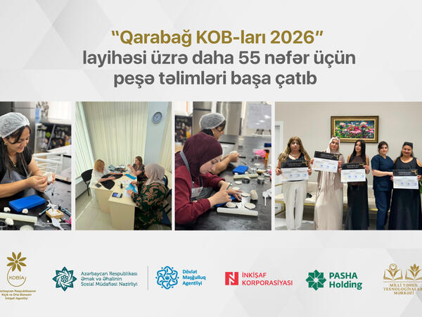 “Qarabağ KOB-ları 2026” layihəsi çərçivəsində növbəti peşə təlimləri başa çatıb