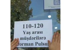 Bakıda aptekdə qəribə elan: 110 yaşdan yuxarı şəxslərə... - <span class="color_red">(Video)</span>