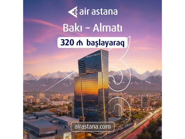Air Astana Qazaxıstan və Bakı arasında qış reyslərinə aviabiletlərin satışını açıb
