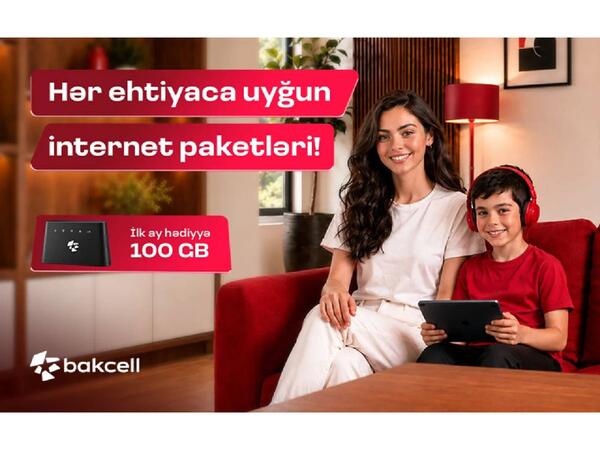 Bakcell-dən Wi-Fi modemi alın, ilk abunəliyiniz pulsuz olsun