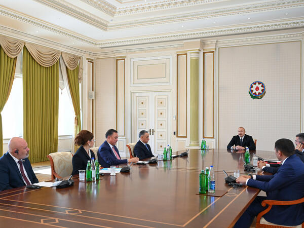 Prezident İlham Əliyev TDT-yə üzv ölkələrin təhlükəsizlik üzrə rəhbər şəxslərini qəbul edib - (Foto)
