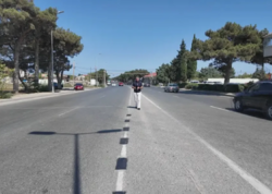 Bakıda yol xəttini qara boya ilə dəyişdilər - 3 nəfər saxlanıldı - <span class="color_red">(Video)</span>