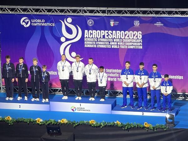 Yeniyetmə akrobatlarımız Dünya yarışında iki medal qazanıblar - <span class="color_red">(Foto)</span>