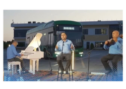 Bakıda avtobus sürücülərindən maraqlı ifa - <span class="color_red">(Video)</span>