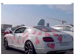 Fanatının "Bentley" üzərində Aygün Kazımovaya sevgisi nümayişi - <span class="color_red">(Video)</span>
