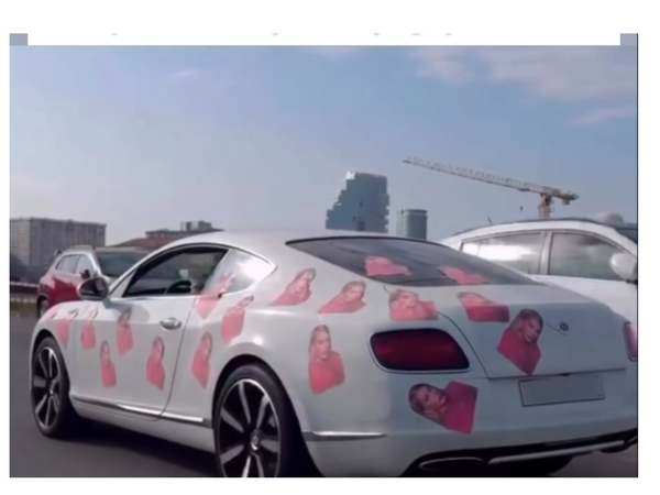 Fanatının "Bentley" üzərində Aygün Kazımovaya sevgisi nümayişi - <span class="color_red">(Video)</span>