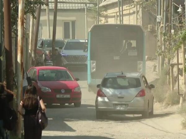Bakıda ''Cantəpə''adlanan ərazidə yolda bərbad vəziyyət - <span class="color_red">(Video)</span>