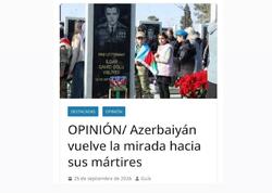 Xarici yazar Azərbaycan şəhidlərini yad etdi: “Azərbaycan yenidən şəhidlərinə baxır”
