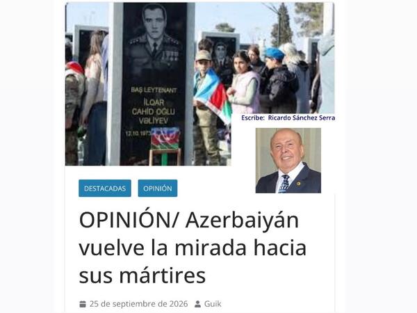 Xarici yazar Azərbaycan şəhidlərini yad etdi: “Azərbaycan yenidən şəhidlərinə baxır”