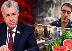 Deputatla qalmaqal yaşayan qarpız satan işinə qayıtdı