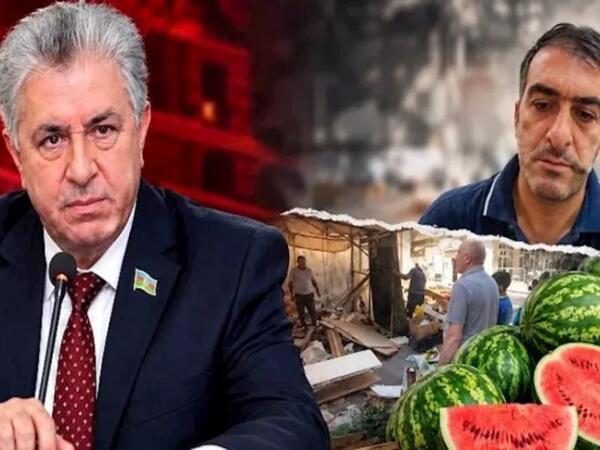 Deputatla qalmaqal yaşayan qarpız satan işinə qayıtdı