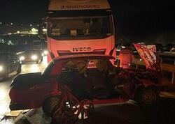 TIR "07" ilə toqquşdu: Yaralılar var