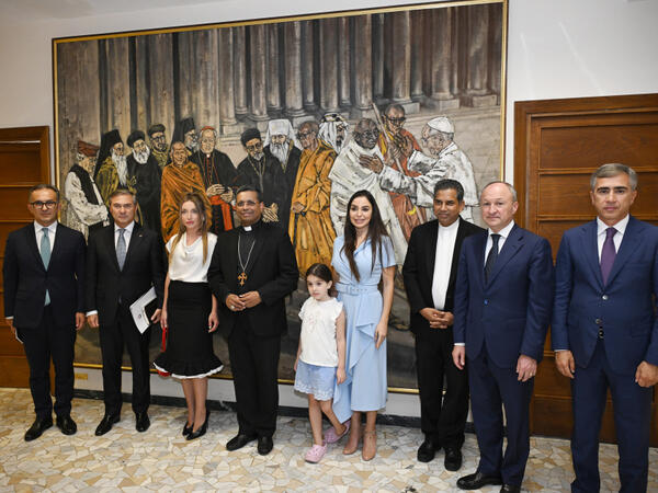 Leyla Əliyeva və Alyona Əliyeva kardinal Corc Ceykob Kuvakad ilə görüşüblər - <span class="color_red">(Foto)</span>