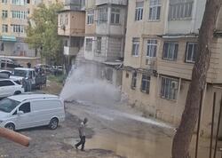 Yasamalda su borusu partladı