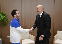 Prezident İlham Əliyevin dünya çempionu Əhməd Yusifovla səmimi söhbəti - <span class="color_red">(Foto)</span>