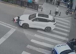 Maşınla ana və uşağının üstündən keçdi - Polis köməyə çatdı - <span class="color_red">(Video)</span>