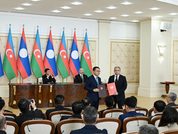 Prezident İlham Əliyevin iştirakı ilə Azərbaycan ilə Laos arasında Birgə Bəyanat qəbul olunub və sənədlər mübadilə edilib - (Foto)