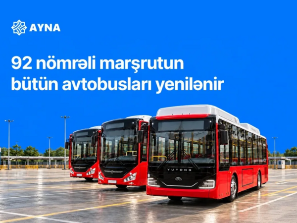 Bu marşrutun bütün avtobusları yenilənir