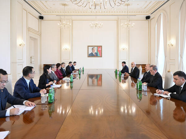 Prezident İlham Əliyev Çin Kommunist Partiyası Mərkəzi Komitəsinin Siyasi Bürosunun üzvünü qəbul edib - <span class="color_red">(Foto)</span>