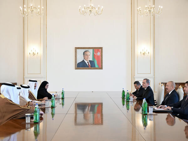 Prezident İlham Əliyev Bəhreynin xarici işlər nazirini qəbul edib - <span class="color_red">(Foto)</span>