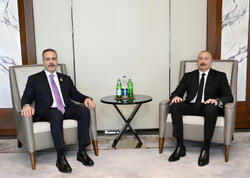Prezident İlham Əliyev  Hakan Fidanı qəbul edib