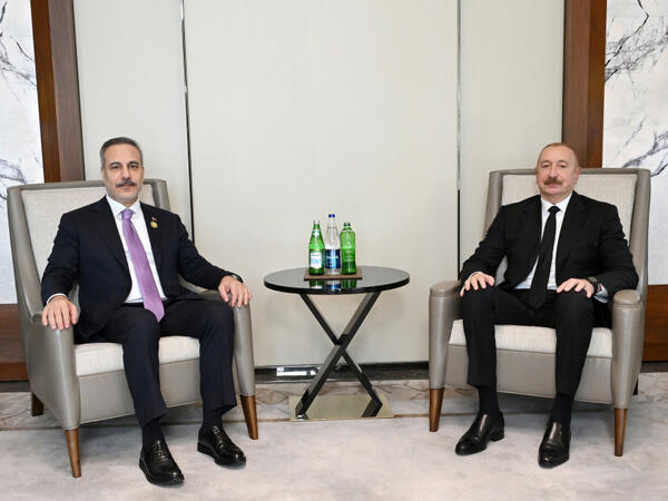 Prezident İlham Əliyev  Hakan Fidanı qəbul edib