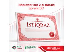 Ziraat Bank Azərbaycanın 15 milyon manatlıq istiqrazlarının II tranşına abunə başladı