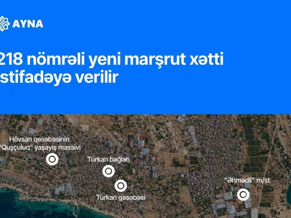 Əhmədli metrosundan Türkan və Hövsana yeni avtobus marşrutu istifadəyə verilir