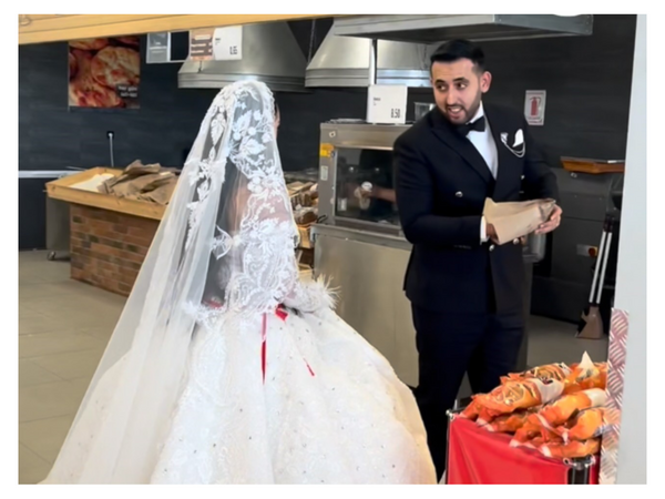 Bəylə gəlinin bu addımı müzakirə yaratdı - <span class="color_red">(Video)</span>